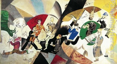 Intro to the Yiddish Theatre painting - Marc Chagall Intro to the Yiddish Theatre art painting